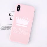 USLION For iPhone Letter KING QUEEN