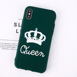 USLION For iPhone Letter KING QUEEN