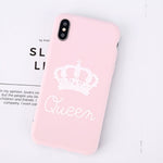 USLION For iPhone Letter KING QUEEN