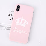 USLION For iPhone Letter KING QUEEN