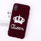 USLION For iPhone Letter KING QUEEN