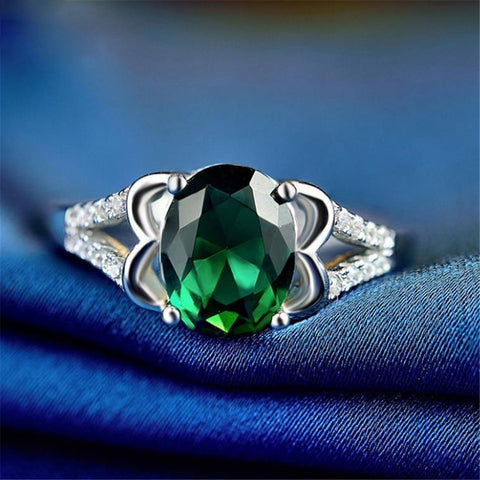 Ring Ladie's Korean Jewelry Green